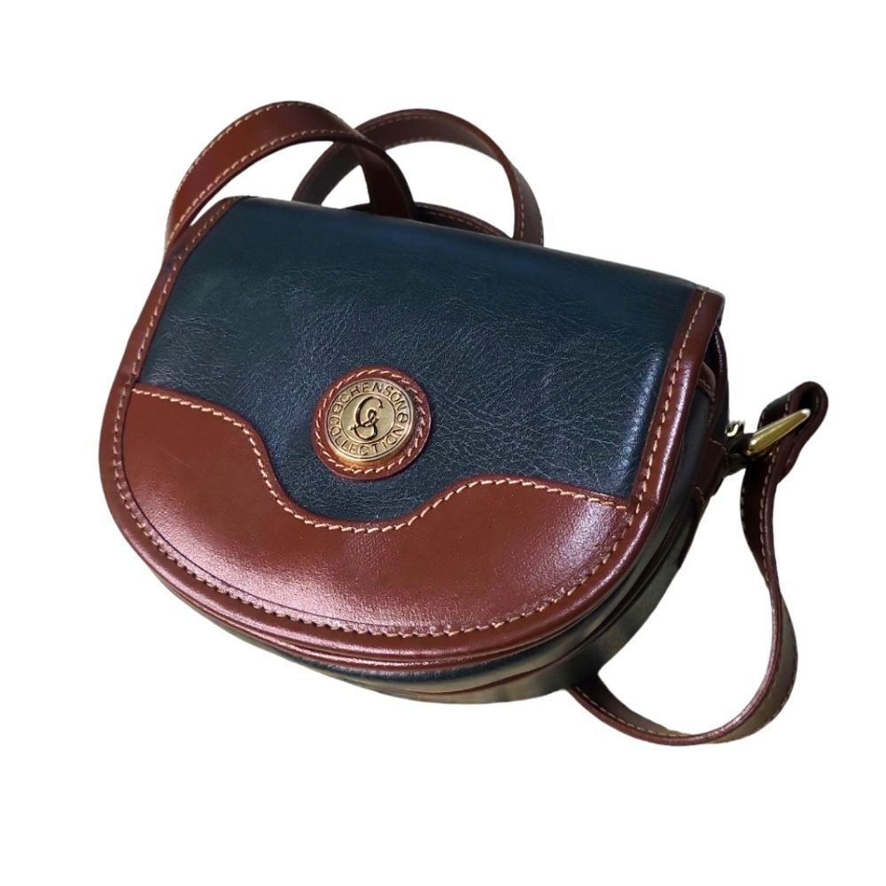 Vintage Chenson Collection women's crossbody bag purse green brown
